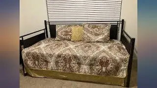 DHP Astoria Metal and Upholstered Daybed//Sofa Bed with Included Trundle, Twin Size review