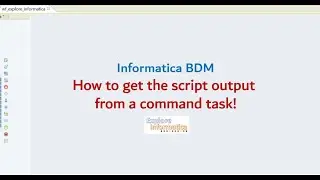 How to get the shell script output from a command task!  :: Informatica BDM