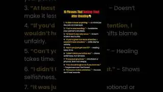 10 Phrases That Destroy Trust After Cheating. #shorts #cheating #relationship