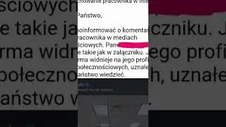 Szanowni Państwo, chciałem poinformować...