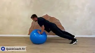 Stability Ball Diamond Push Up | Exercise Demo | Coaching Software | QuickCoach