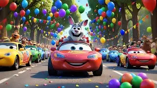 Cars and Baby Bunny Zoom | Nursery Rhymes for Kids | Baby Songs and Animal Adventure