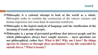 Basic Features of Philosophy (critical thinking chapter 1)