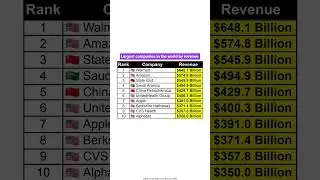 Top 10 Largest companies in the world by revenue