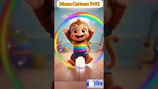Cute Monkey Dance 🐵💃 | Kids Fun Cartoon Dance | Baby Dance Shorts #kidscartoon
