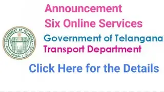 Transport Department of Telangana || Six Online Services || Driving License || No Need to Come RTA