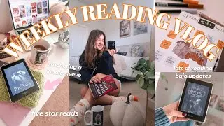 reading for spooky readathons - 5 star read - bujo updates & crocheting kindle sleeve | WEEKLY VLOG