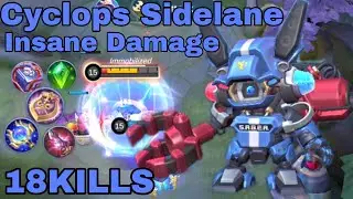 Cyclops sidelane 18 kills insane damage, Mobile legends, best build 2021