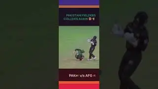 Shocking Accident!🤯😱😡 Pakistani fielder collides again! #cricket #cricketlover #pakistan #shorts