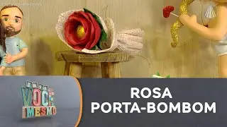 Tutorial fácil de como fazer uma Rosa Porta-Bombom em EVA