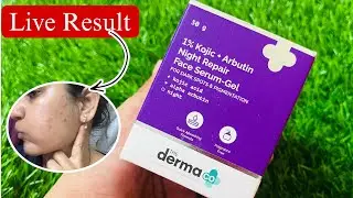 Derma Co 1% kojic Arbutin Night Repair Face Serum Gel || Night Cream for Oily Acne Prone Skin