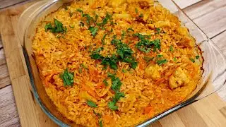 Быстрый и полезный рецепт. Рис с капустой и курицей в духовке # 75