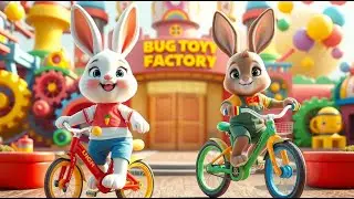 Two Little Bunnies Visit Toy Factory | Fun Learning Nursery Rhyme for Kids | Factory Adventure Song