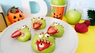 Easy Halloween Treats: Monster Apple Bites