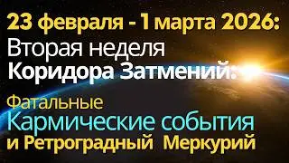 Неделя с 23 февраля до 1 марта 2026: Фатальные события. Ретроградный Меркурий