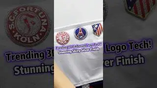 Trending 3D Embossed Logo Tech! Stunning Shiny Silver Finish#3d logo print#uv printer