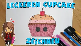 Kawaii Cupcake einfach malen für Kinder | ab 5 Jahren | Malen mit Evi | deutsch