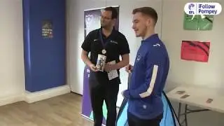 Connor Ronan attends Pompey ITC book event at Fratton Park