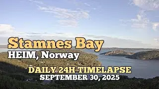 Stamnes Bay - Daily Timelapse: September 30, 2025 [Tr&oslash;ndelag, Norway]