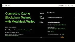 Ozone Quantum Testnet & Mainnet blockchain network.