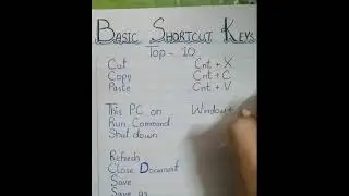 Shortcut_Keys_Top_10_most_common_shortcut_keys_for_all_time_use #shortcutkeys #computerinformation