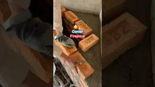 How to make brick fireplace🔥 for living room #2025 #satisfying