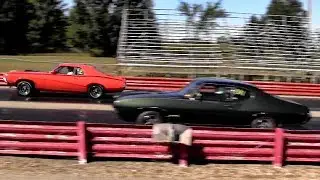 Ram Air IV GTO vs 428 Cobra Jet Cougar - 1/4 Mile Drag Race Video - Road Test TV &reg;