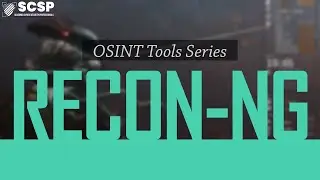 OSINT TOOL SERIES - Recon-ng