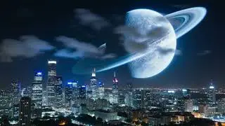 If Saturn was closer to Earth... 🪐😱 #space #megalophobia #ai