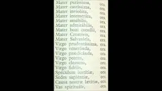 Litany of the Blessed Virgin Mary in Latin