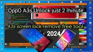 oppo a3s easy unlock || A3s screen lock remove free tool 2024 ||