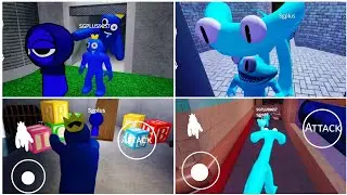 What If I Become Blue And Cyan In Rainbow Friends 1 2 Escape As Blue & Cyan & Blue Cyan Sprunki