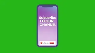 Animated YouTube mobile subscribe button #greenscreen
