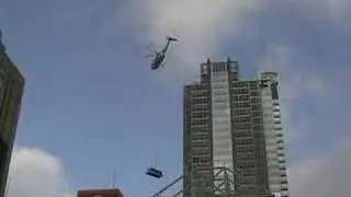 Helicopter Lift of new Drycoolers at 111 N Canal Street in Chicago, IL