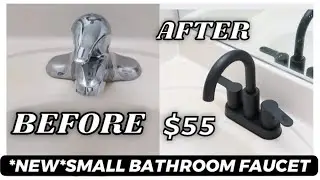 *NEW* SMALL BATHROOM FAUCET $55 DIY||DIY RENTER FRIENDLY BATHROOM FAUCET||BUDGET FRIENDLY DIY FAUCET