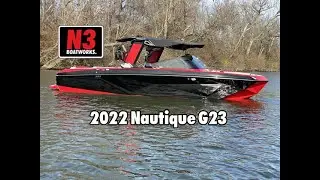 Nautique G23 2022 года &mdash; Victory Red/Jet Black &mdash; на воде || N3 Boatworks