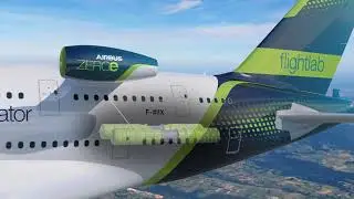 A tour of the Airbus A380  hydrogen engine test aircraft