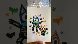 Bluey Halloween drawing 🎃💀#bluey #halloween #spookyseason