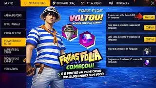 CORRE!! 2º CUBO MÁGICO GRÁTIS, CHAPÉU DO AVENTUREIRO 2.0, OPÇÃO 120 FPS, LOJA MISTERIOSA, FREE FIRE