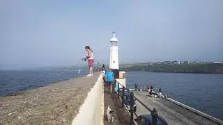 Catching A Glimpse Of The Manx Waters | PEEL BREAKWATER 🇮🇲 ISLE OF MAN tEAvEE