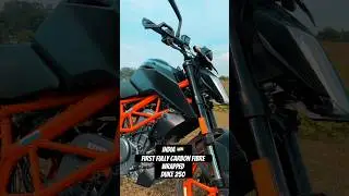 India 🇮🇳 First Carbon Fiber Wrapped Duke 250 #shorts #duke250