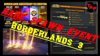 Rare Spawn Hunt Event Borderlands 3 I All Boss locations and Legendaries