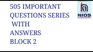 505 BENGALI IMPORTANT QUESTIONS SERIES  WITH ANSWERS  BLOCK 2