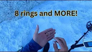 Beach metal detecting | 8 Rings and MORE!