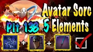 Avatar Sorc 5 Elements Chain Lightning Pit 138 Clear D4 Season 5
