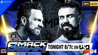 WWE 2K24 (PS5) - LA KNIGHT vs. ANDRADE | SMACKDOWN, SEP. 20, 2024 [4K 60FPS]