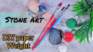 Diy paper weight||stone paper weight DIY||stone art #paperweight #diy @Creativehub25
