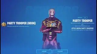 CLAIM PARTY TROOPER NEON Edit Style in Fortnite