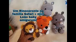 RINOCERONTE  na Familia safari baby + mini leão baby