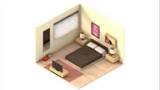 Lowpoly Room Animation 3D